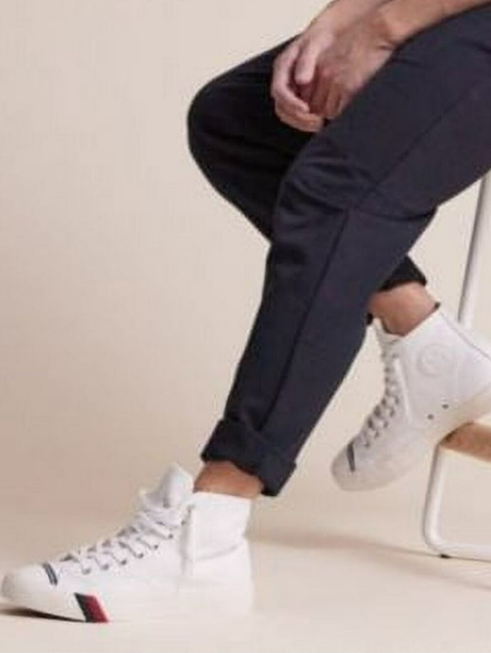 NWT Men's Pro-Keds White Leather High-Top Sneaker
